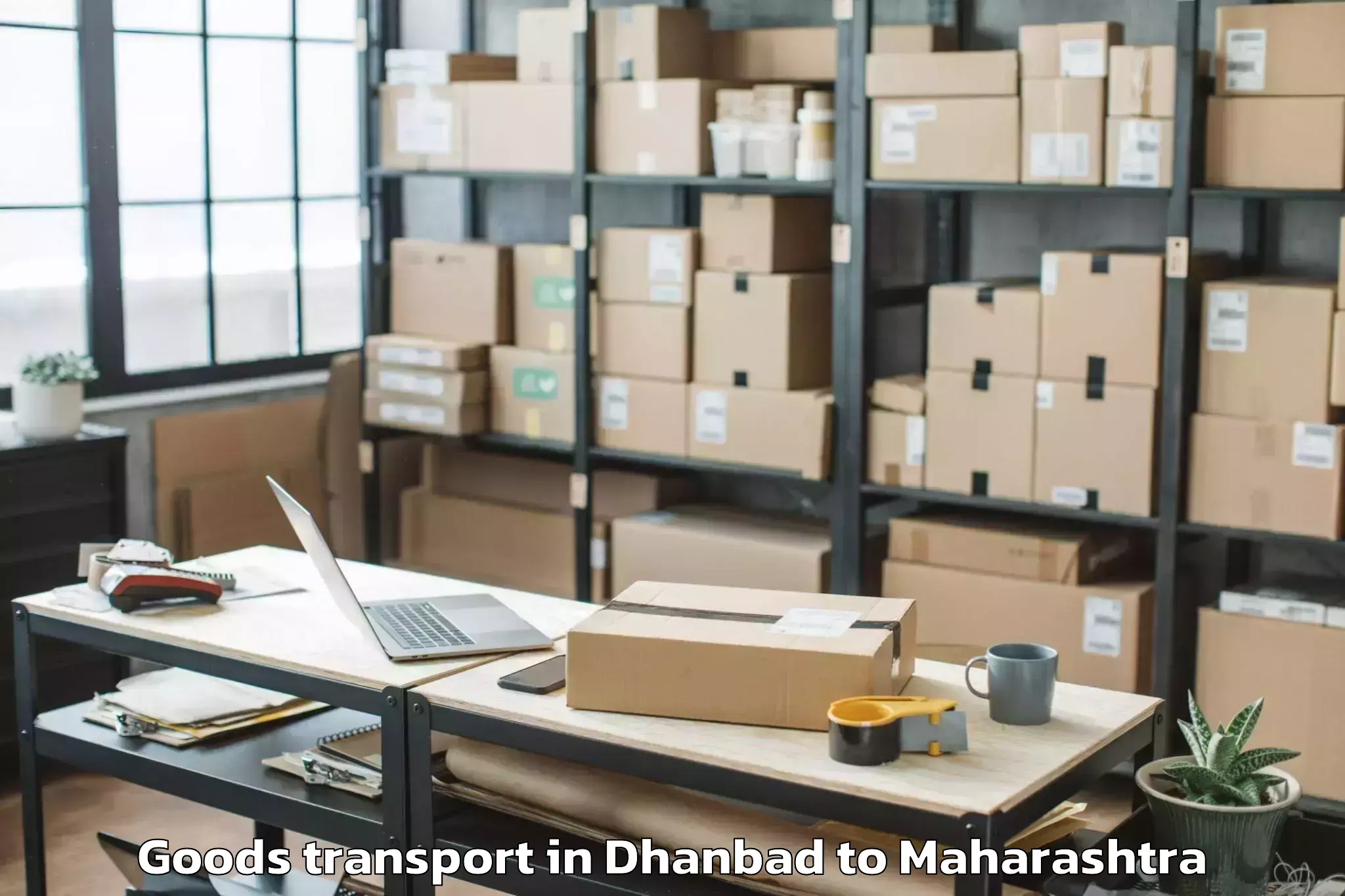 Trusted Dhanbad to Soegaon Goods Transport